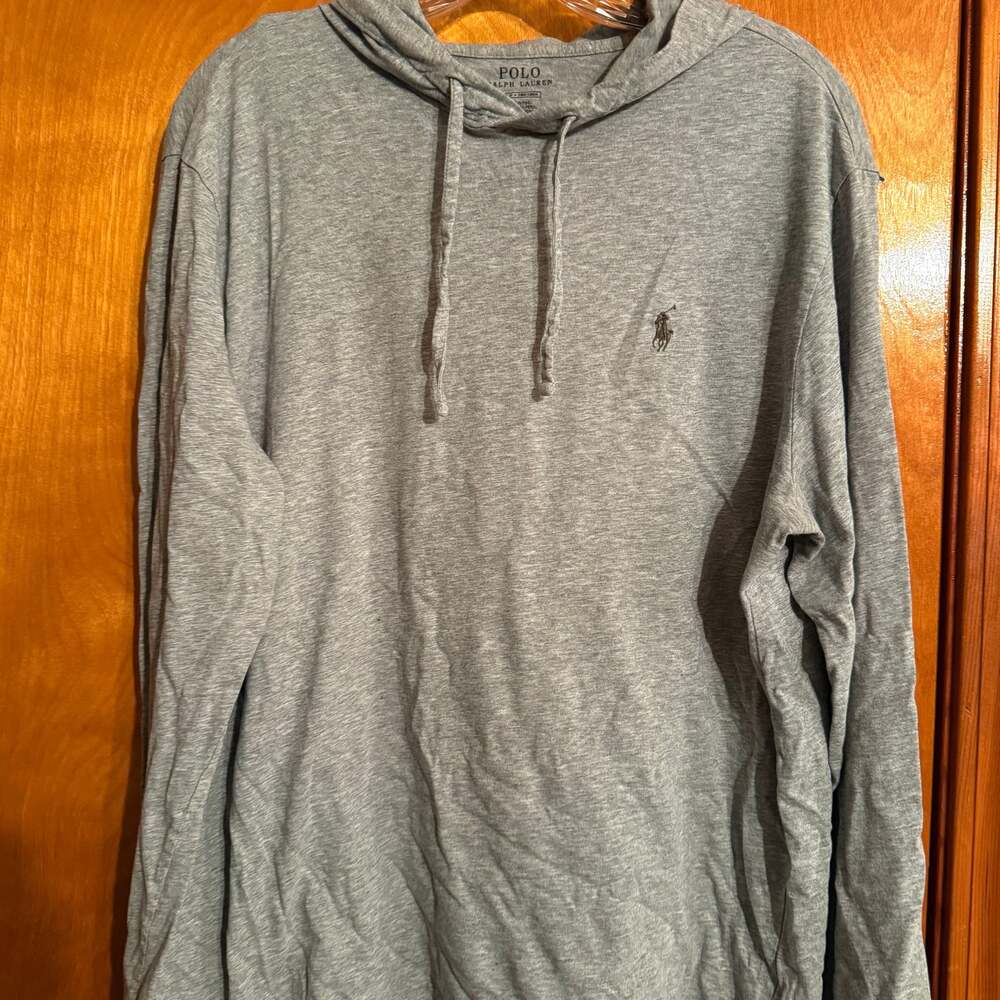 Polo Ralph Lauren Mens Gray Long Sleeve Hooded T-Shirt